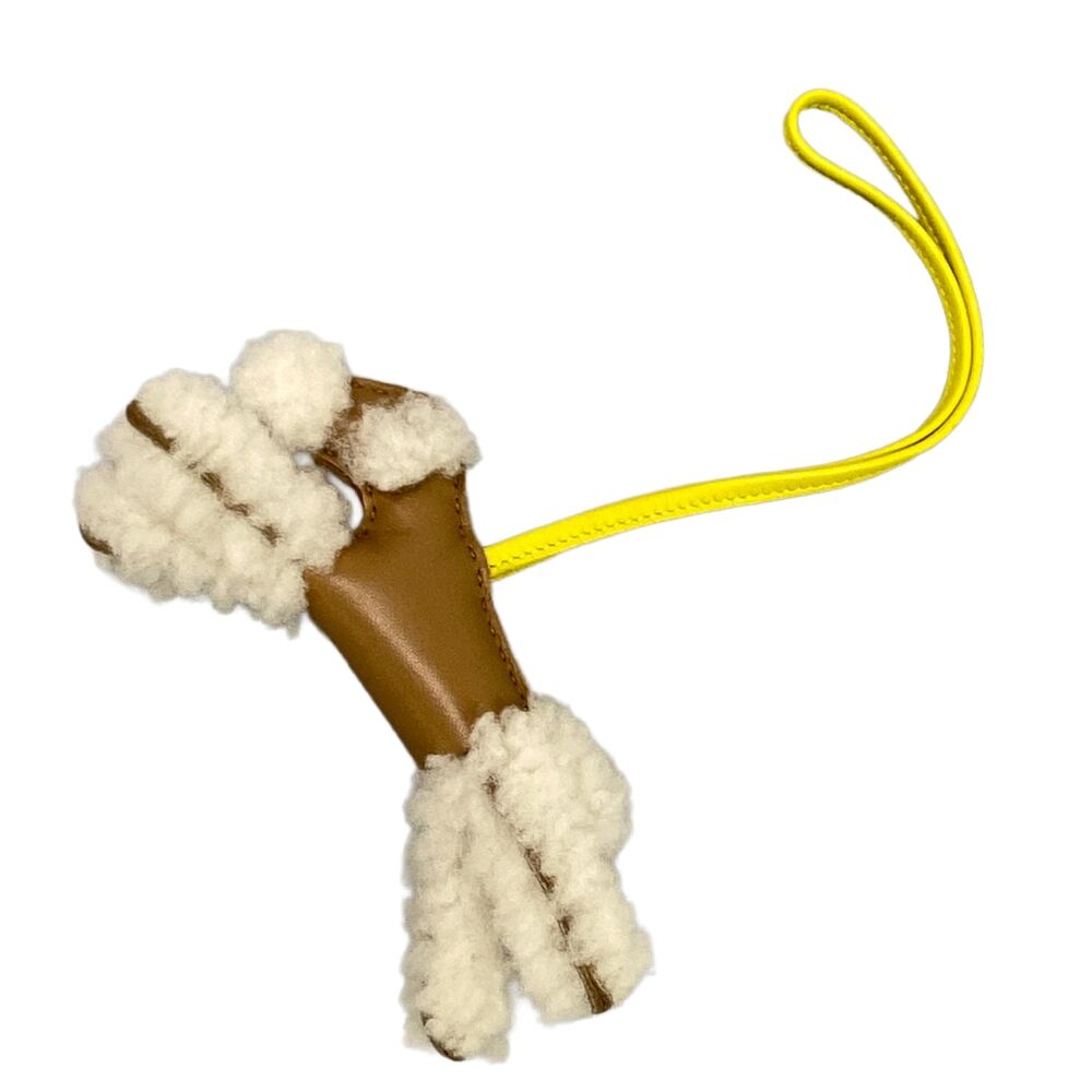 Hermès Buddy Bag Charm Bag Charm Chai Ecru Lime Agneau Milo Mouton